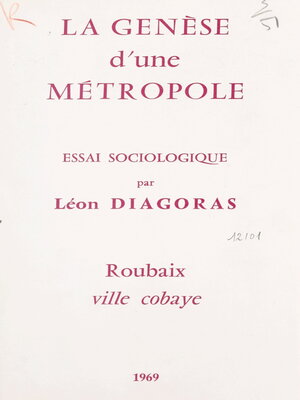 cover image of La genèse d'une métropole